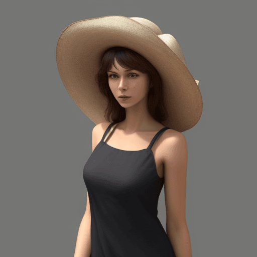 AI generated: woman wearing only a hat
