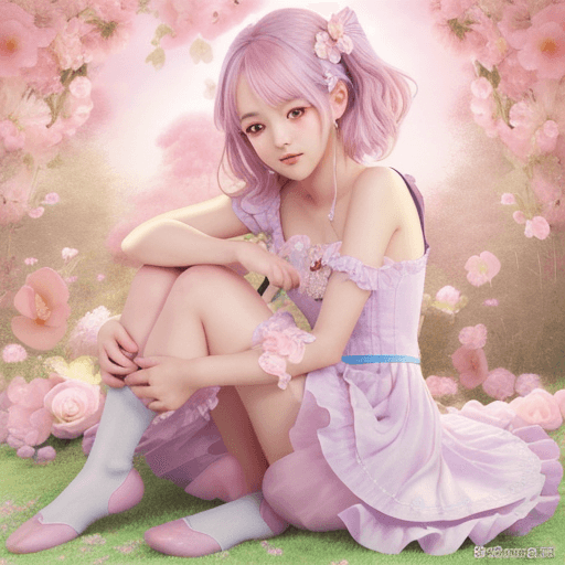AI generated: The Fullbody captivating artwork of adorable romance manga character, Half tone cute, lovestruck exp...
