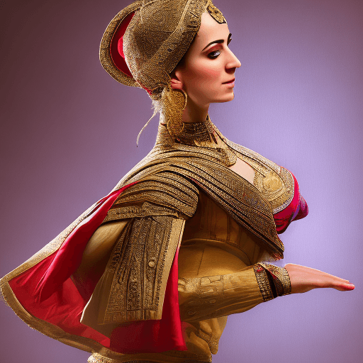 AI generated: Ultra high resolution photography of a medieval eastern dancer named Cassandra
