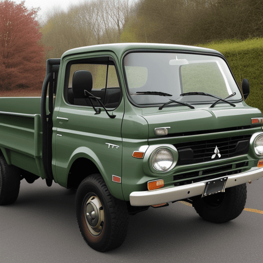 AI generated: Picture of 1970 mitsubishi colt T120 pickup