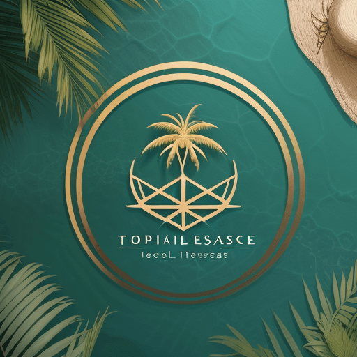 AI generated: logo design for a luxury high-end travel agency called "Tropical Escape" | whose profile is exotic a...