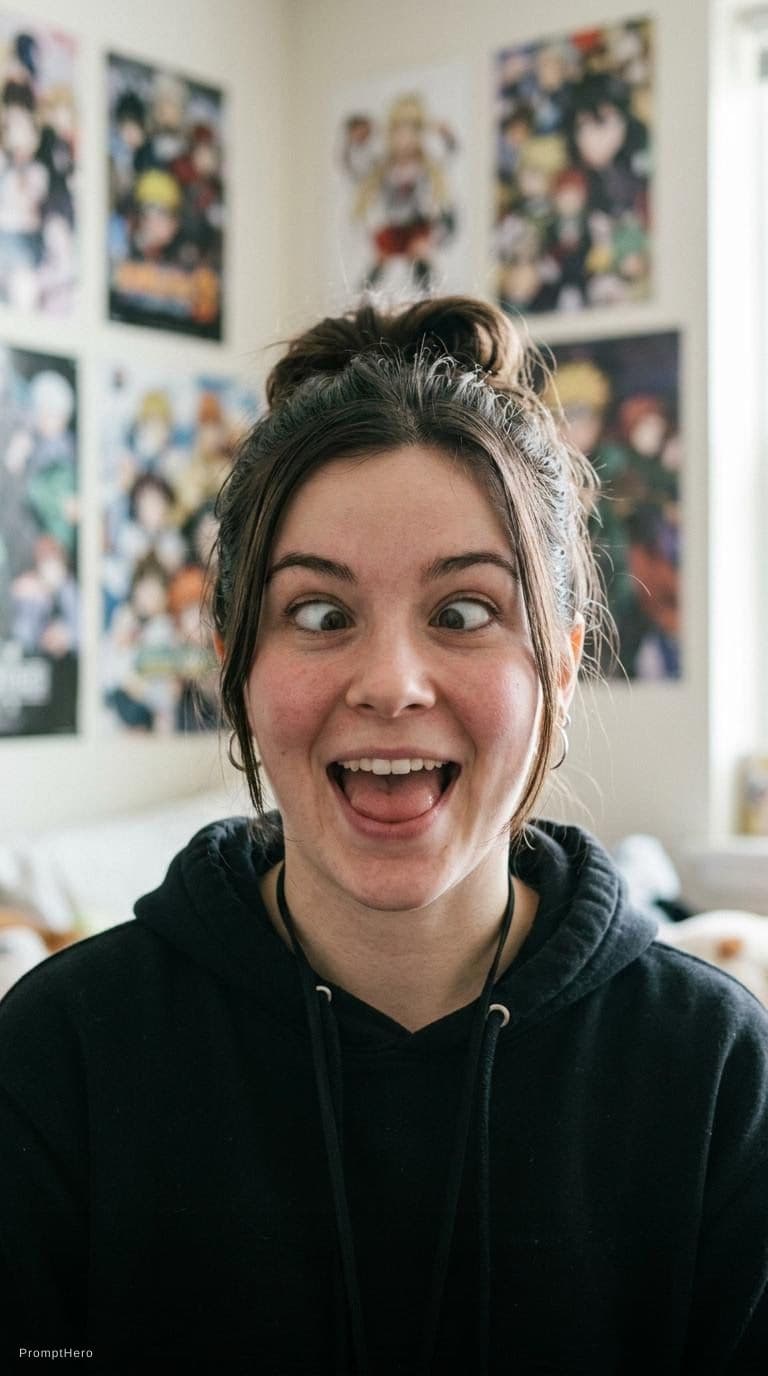 AI generated: Aheago face cross eyed