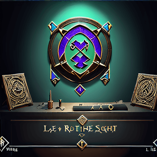 AI generated: Create a wordart for the word "Leagues" that matches the art style of an item called "V sigil (e)" f...