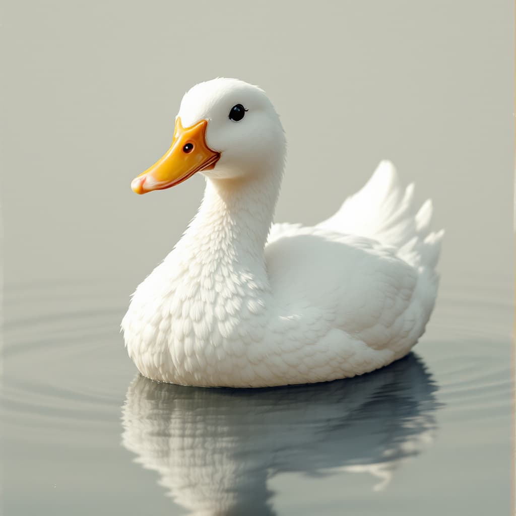 AI generated: duck white realista con una tabla que diga te quiero Leonardo y Max


