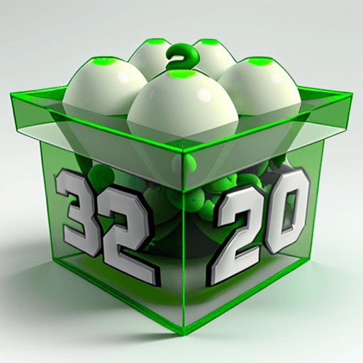 AI generated: White-green image, transparent background, similar to Super Mario, 32k, close-up, poltcount 3D Trend...