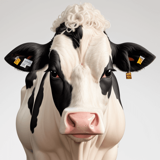 AI generated: high resolution image of holstein cow
