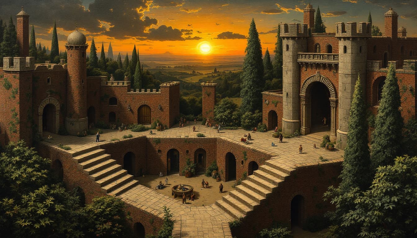 AI generated: Hieronymus Bosch and Gertrude Abercrombie and Henri Rousseau and Giorgione and Caravaggio and Aron W...