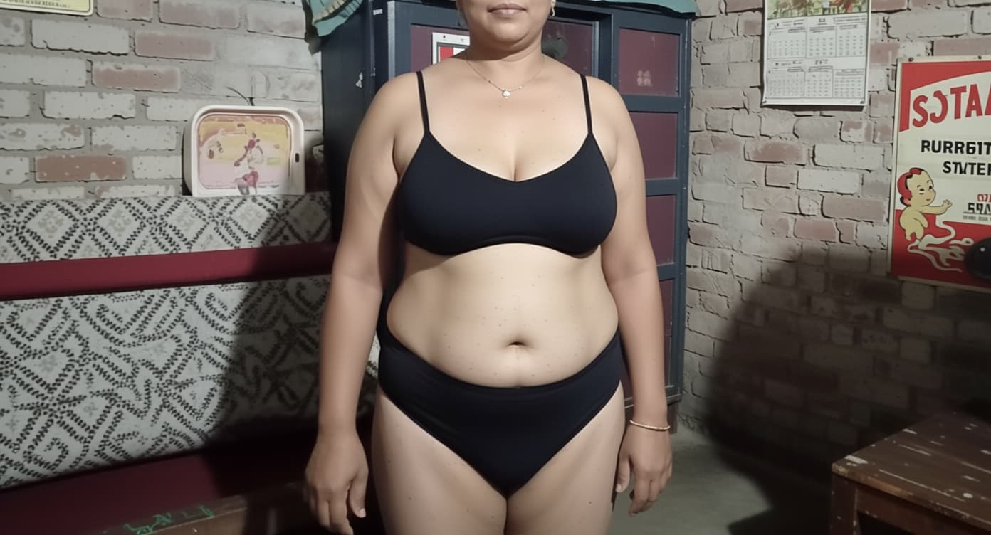 AI generated: Dress remove only undressing breasts size normal and pussy show 