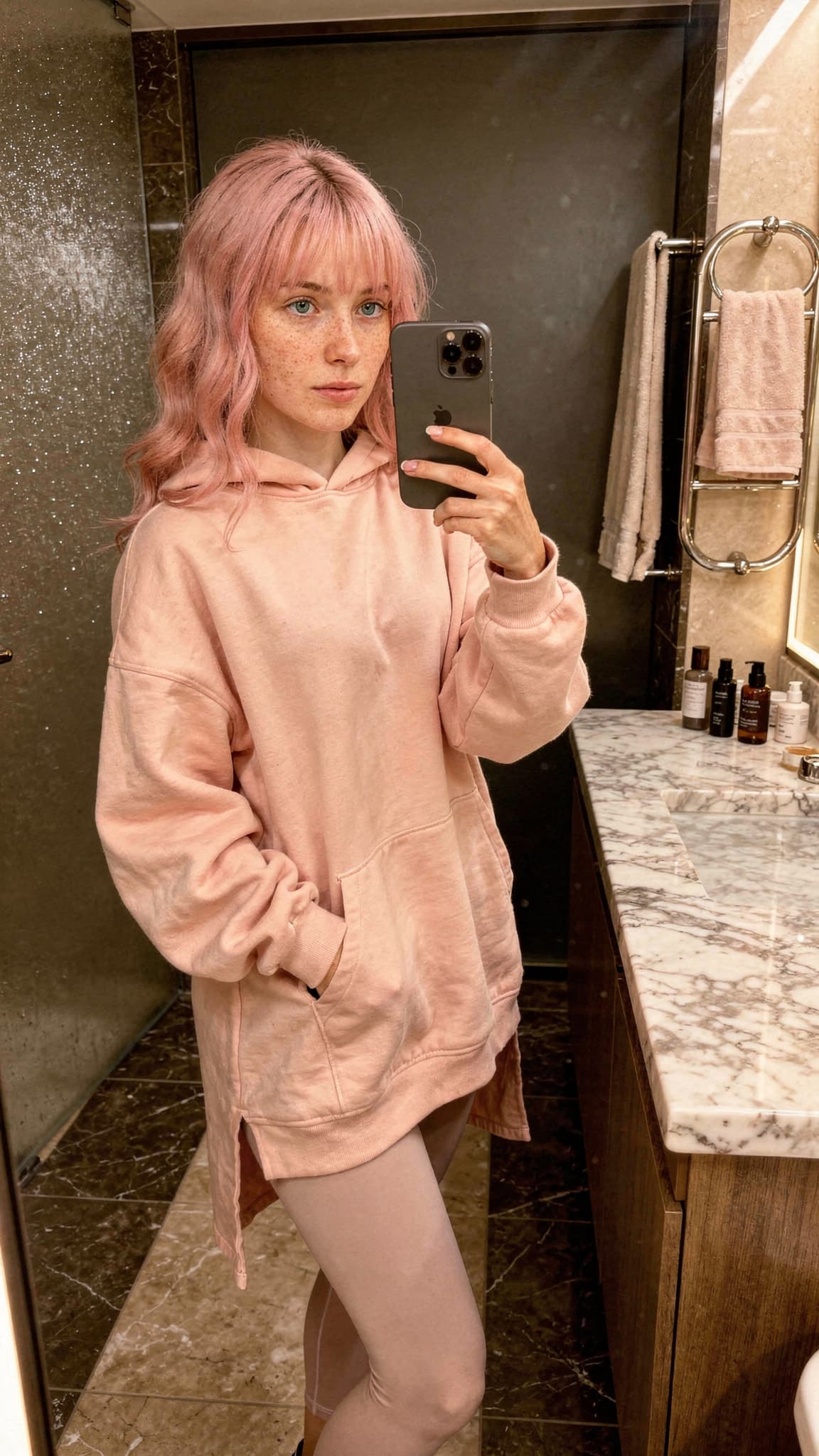 AI generated: {
"subject_core": {
"demographics": "Influencer de 19 años (NeonKyra), piel de porcelana con una tex...