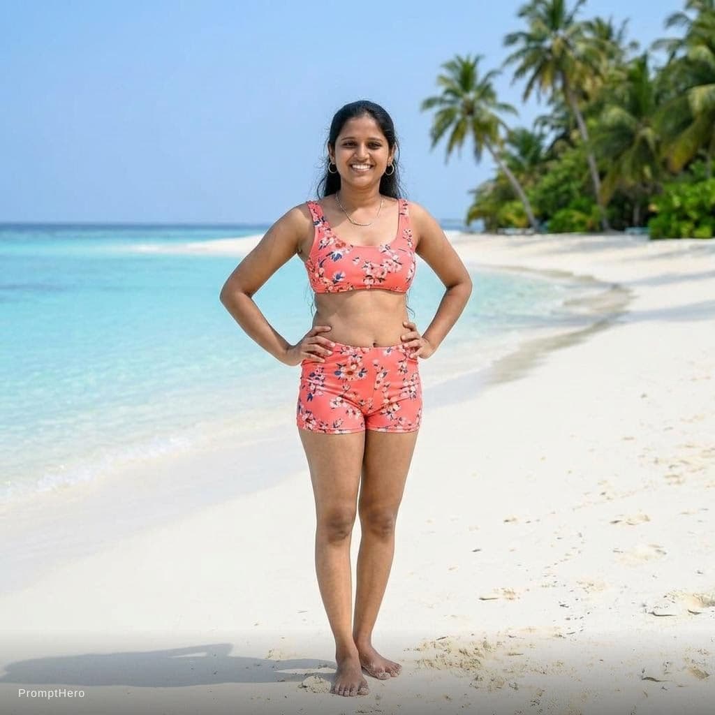 AI generated: sexy short bikini with full body