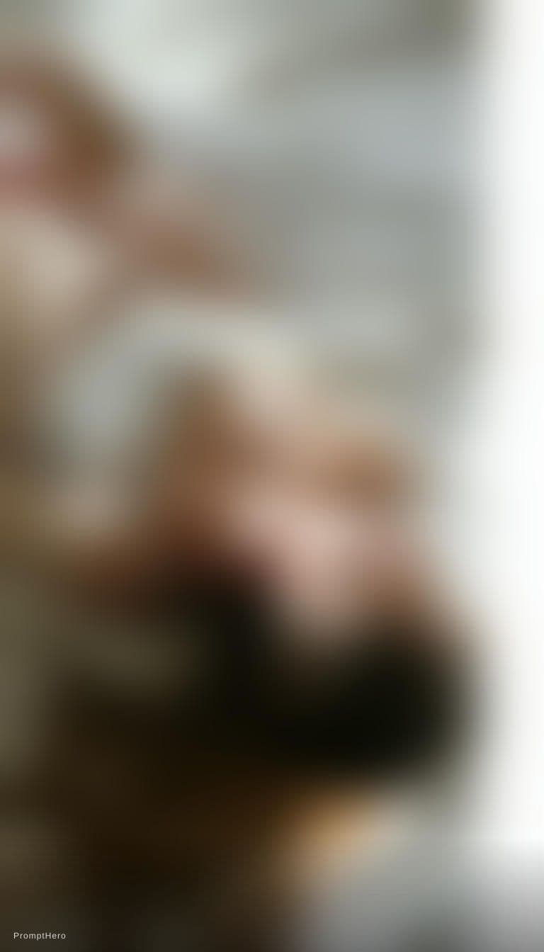 AI generated: Create a high-resolution photograph of a fit adult woman lying on her back in a bed covered with pri...