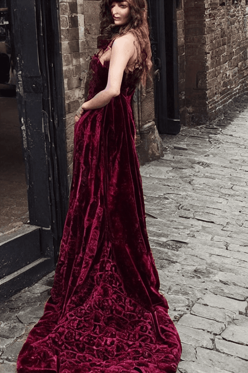 AI generated: A breathtakingly gorgeous woman dressed in an intricate Victorian gown, standing with poise and a hi...