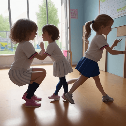 AI generated: des enfants étant a la crèche avec leur maitresse traitant des exercices  