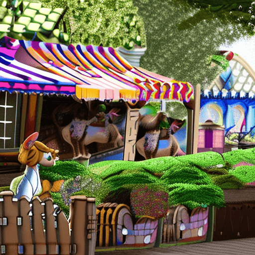 AI generated: Transport yourself to the lively town of Ponyville, the vibrant hub of friendship and community. Vis...