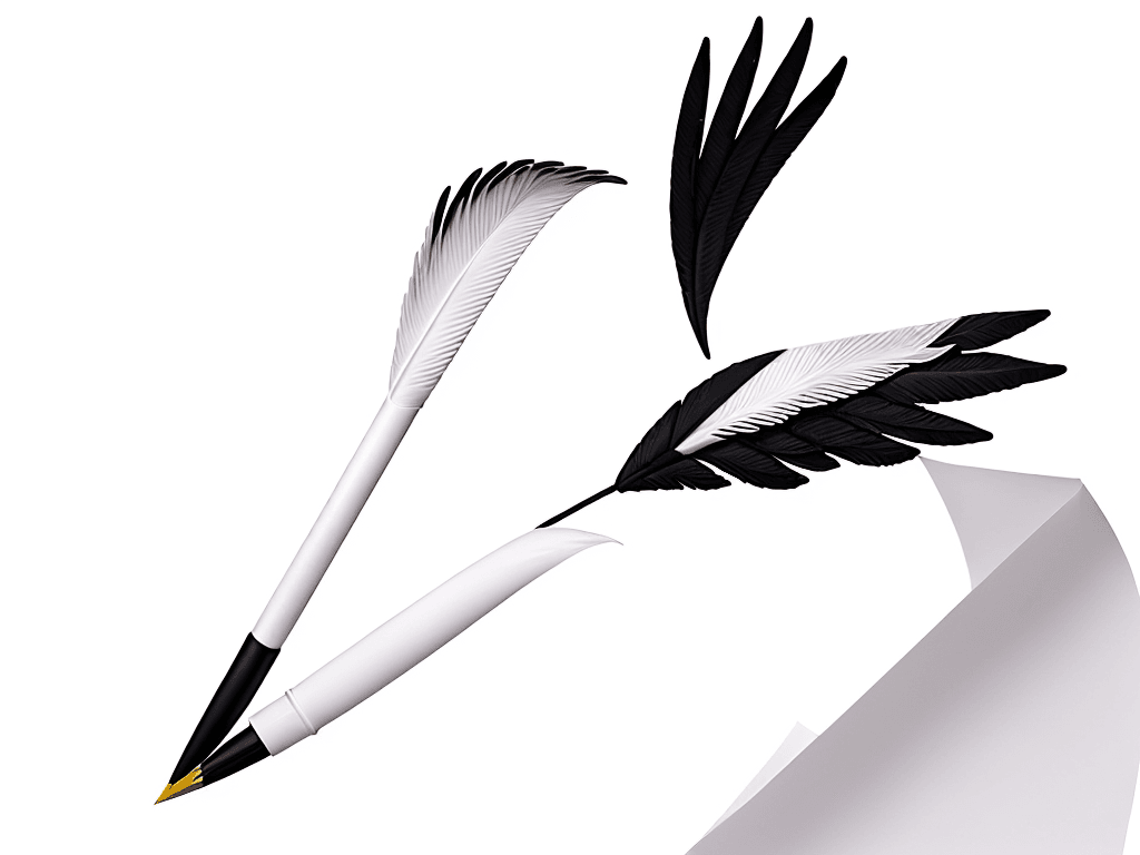 AI generated: A una pluma estilográfica,en la parte superior de la imagen, le resbala una gota blanca que a medida...
