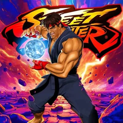 AI generated video: have ryu breathing, and blinking, the energy ball he's creating is pulsing and growing brighter. The...