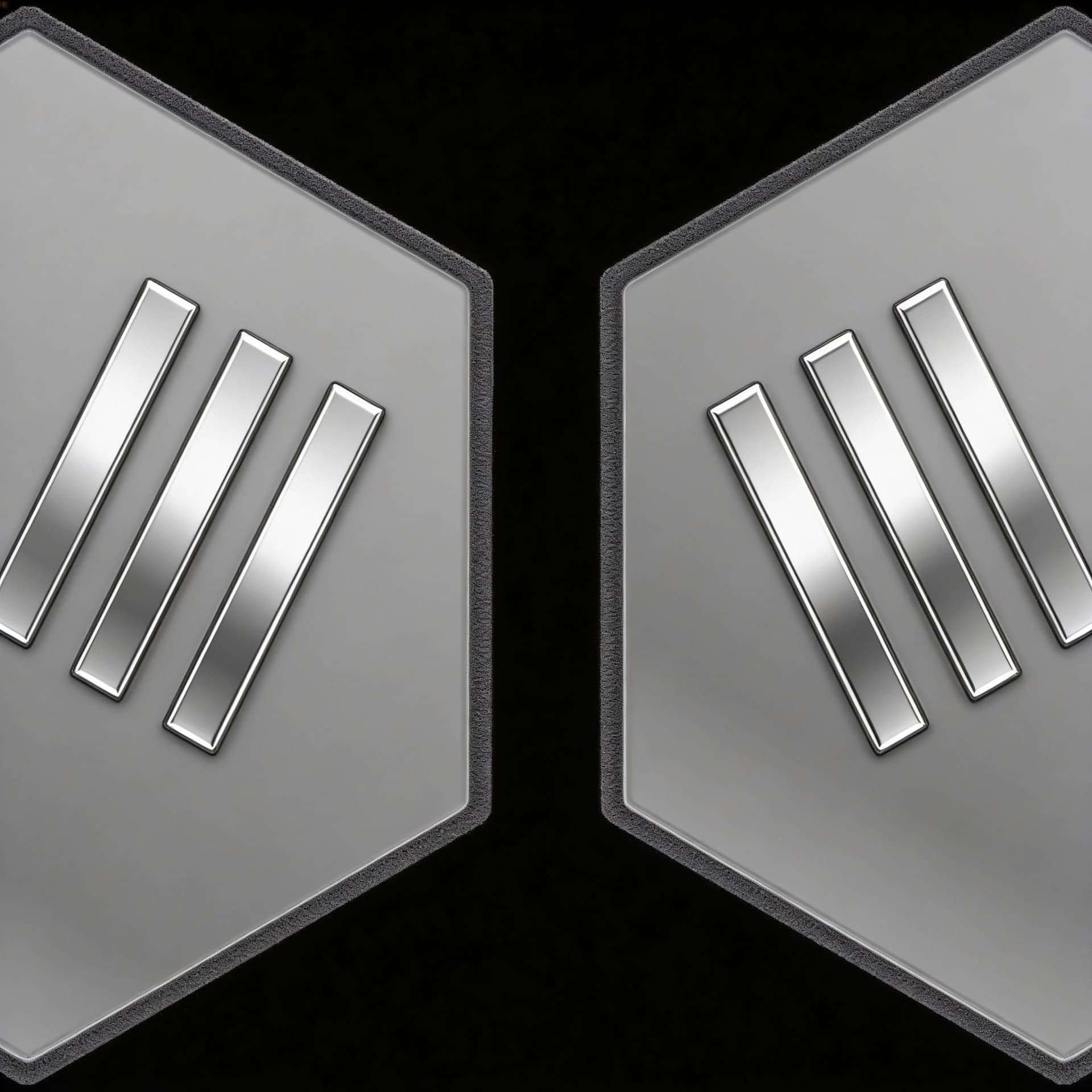AI generated: Create a Sci-Fi uniform Rank patch. Use the Reference image 1 and create a two patches side by side....