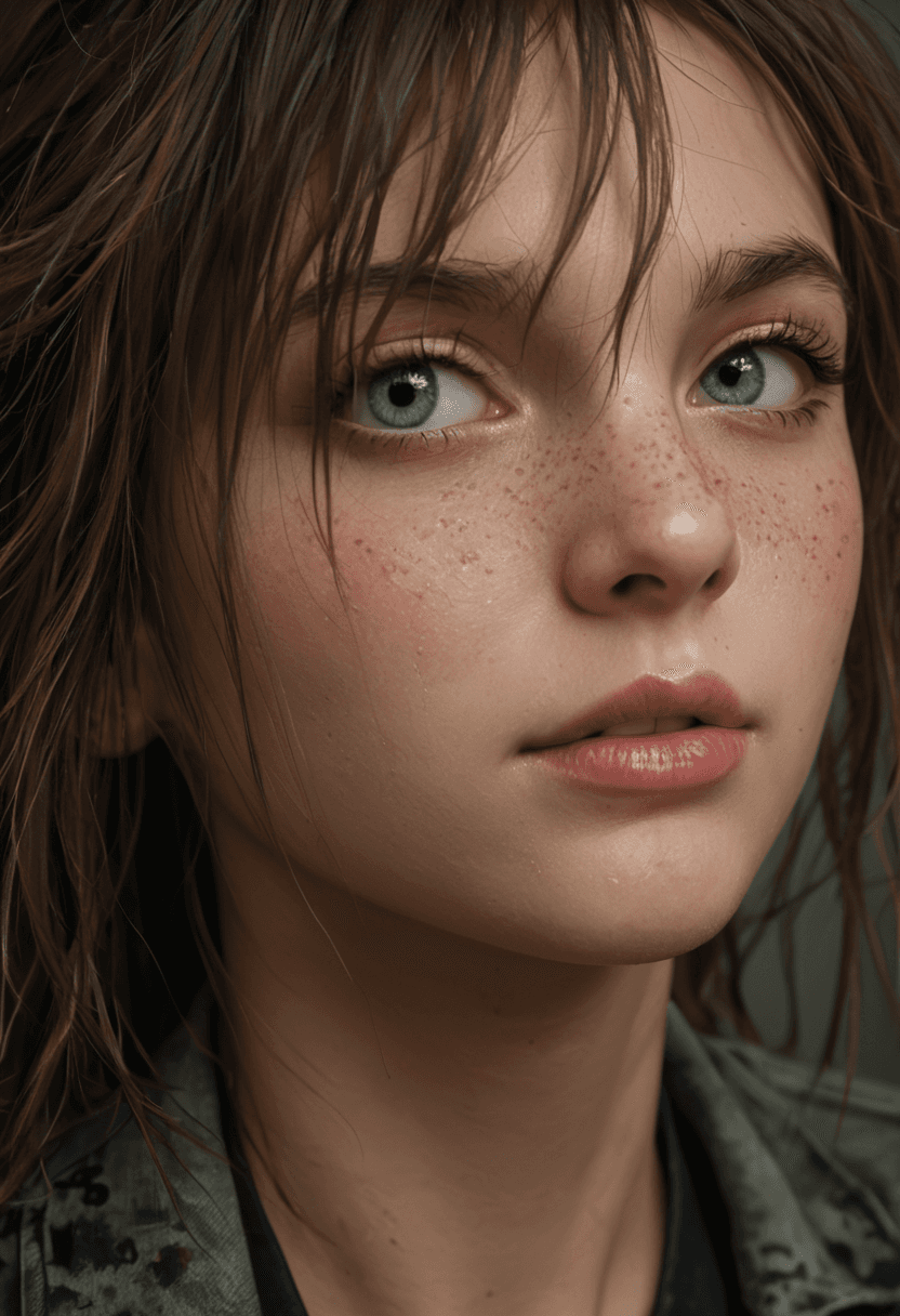 AI generated: Grunge style close-up of a stunning fashion model,ultra-realistic portrait,shot on a Sony A7III,high...