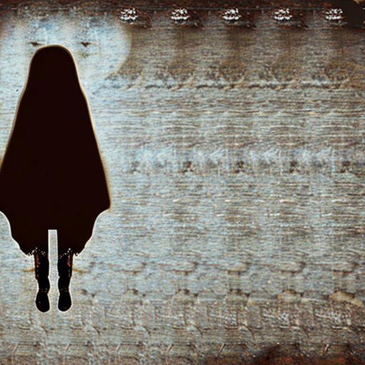 AI generated: digital wallpaper portrait of an anonymous, no face, gloomy background, horror, brutal, majestic, ci...