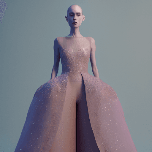 AI generated: beautiful dress design for new york fashion week, 8k render in octane —h 600 —test