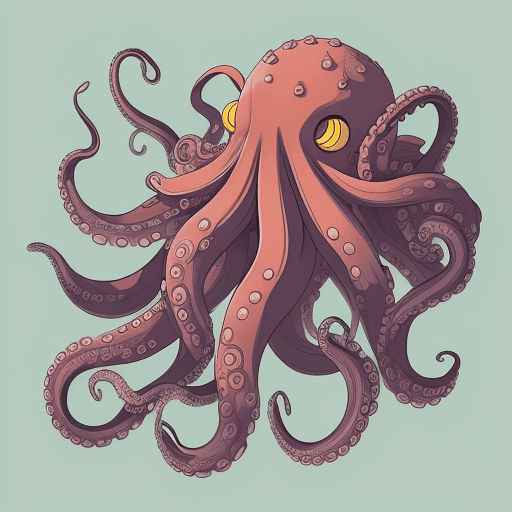 AI generated: An octopus tentacles and robotic illustration accents