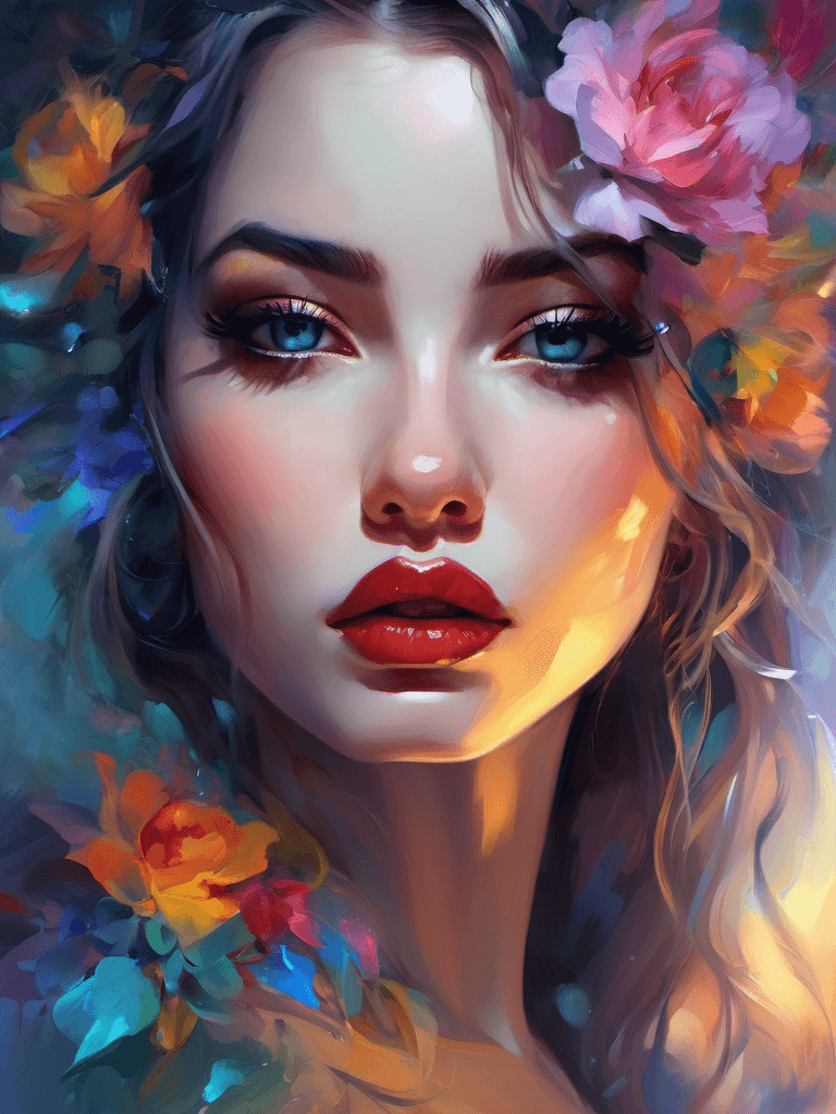 AI generated: ethereal beauty, narcissism, digital painting, (expressionism:1.1), emotional, high quality, unforge...