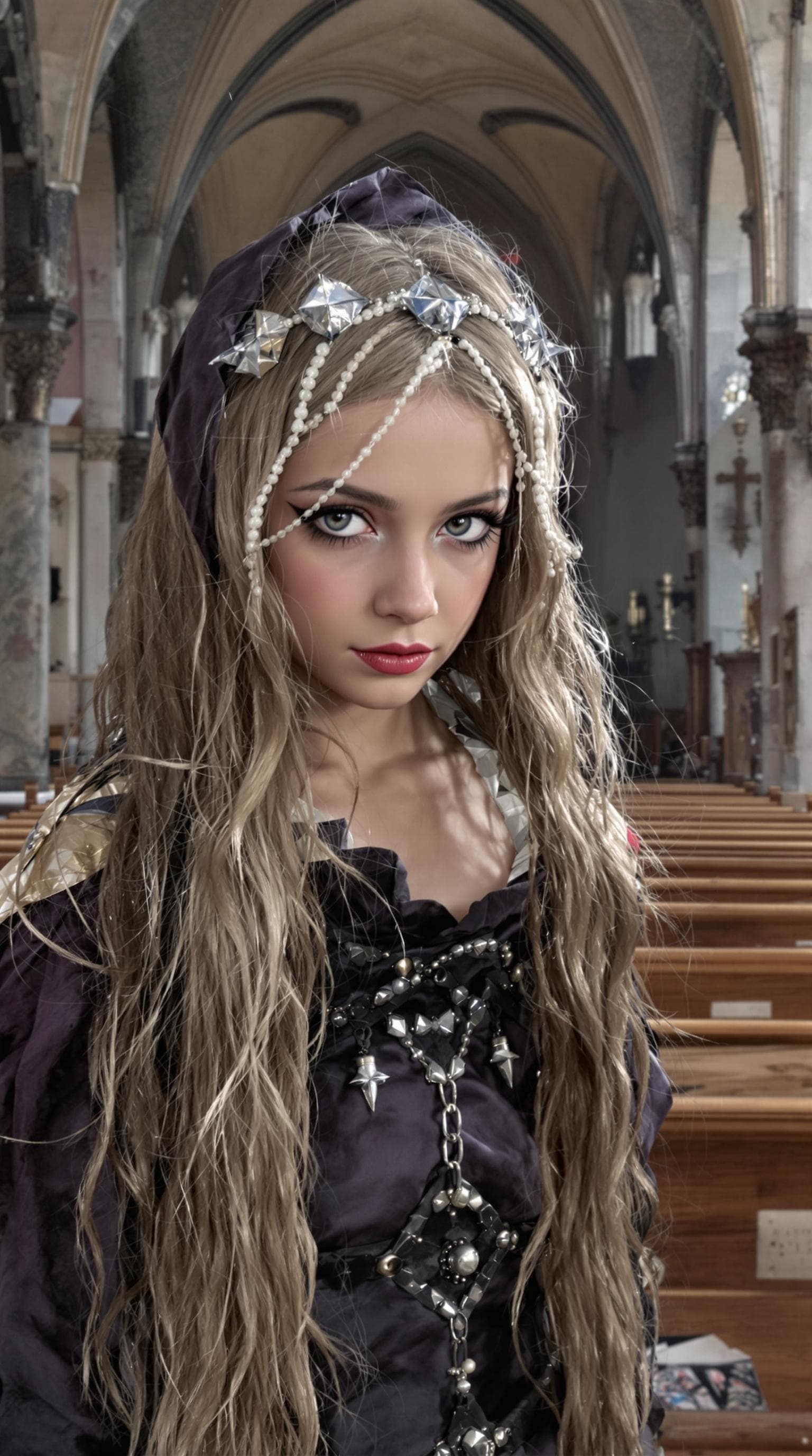 AI generated: a professional photo of a exceptionally beautiful in the world, Preacher the vampire hunter (age 10)...