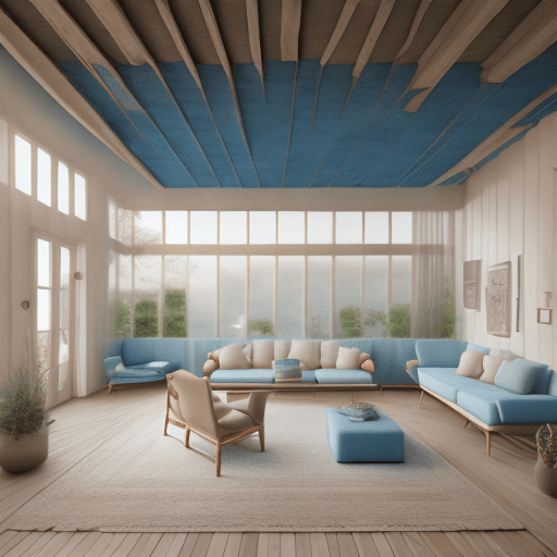 AI generated: High resolution photography interior design, dreamy sunken living room conversation pit, wooden floo...