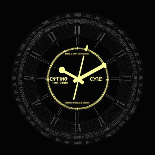 AI generated:  A cover banner. The text on center in three lines "Crypto Time Lapse" is written in bold black lett...