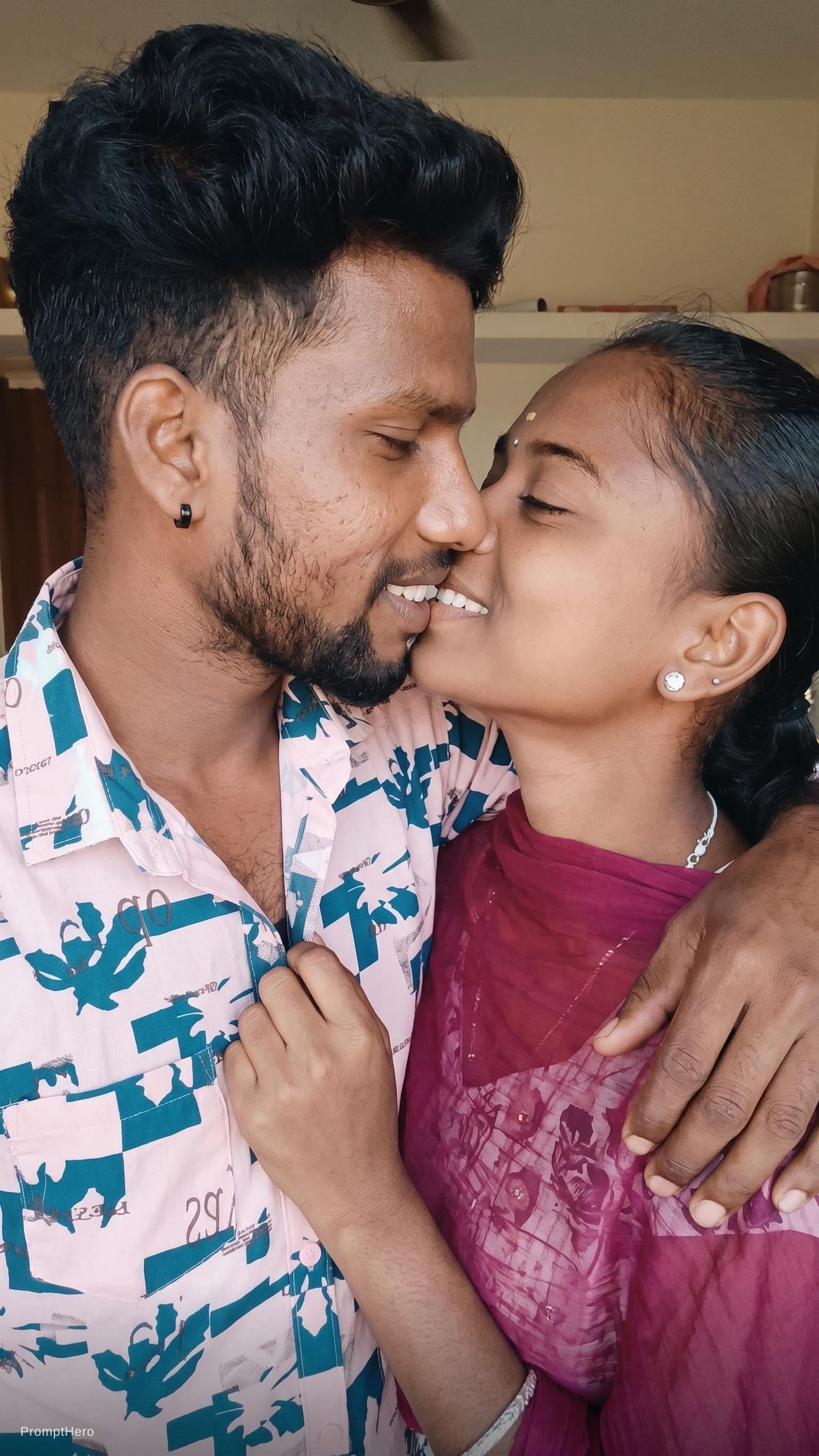 AI generated: kissing each other passionately