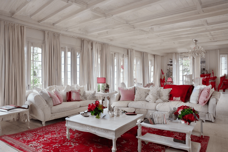 AI generated: high resolution photography interior design, dreamy living room, elegant room, fire place, wooden fl...