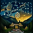 AI generated: Design of an illustrated advertising poster, about the birth of Jesus in a stable, surrounded by a s...