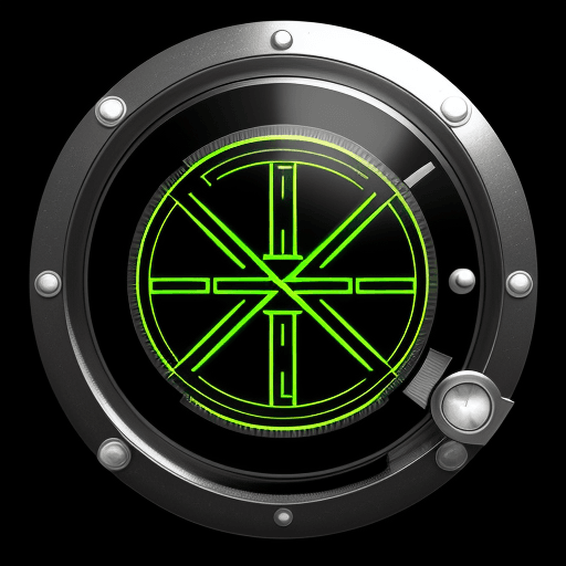 AI generated: cyperpunk Logo of a safe, with no text.