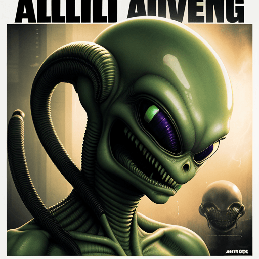 AI generated: alien coil advertising poster, realistic