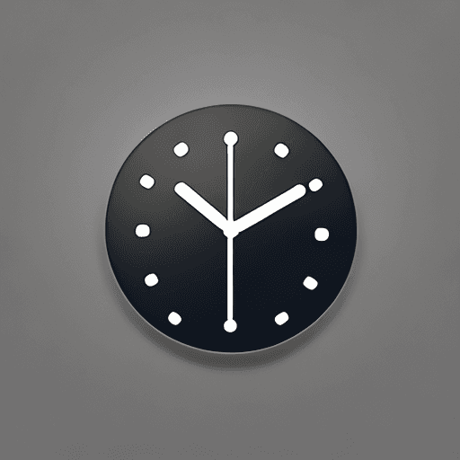 AI generated: time tracking app icon minimalistic dark mode downloadable formats for apple