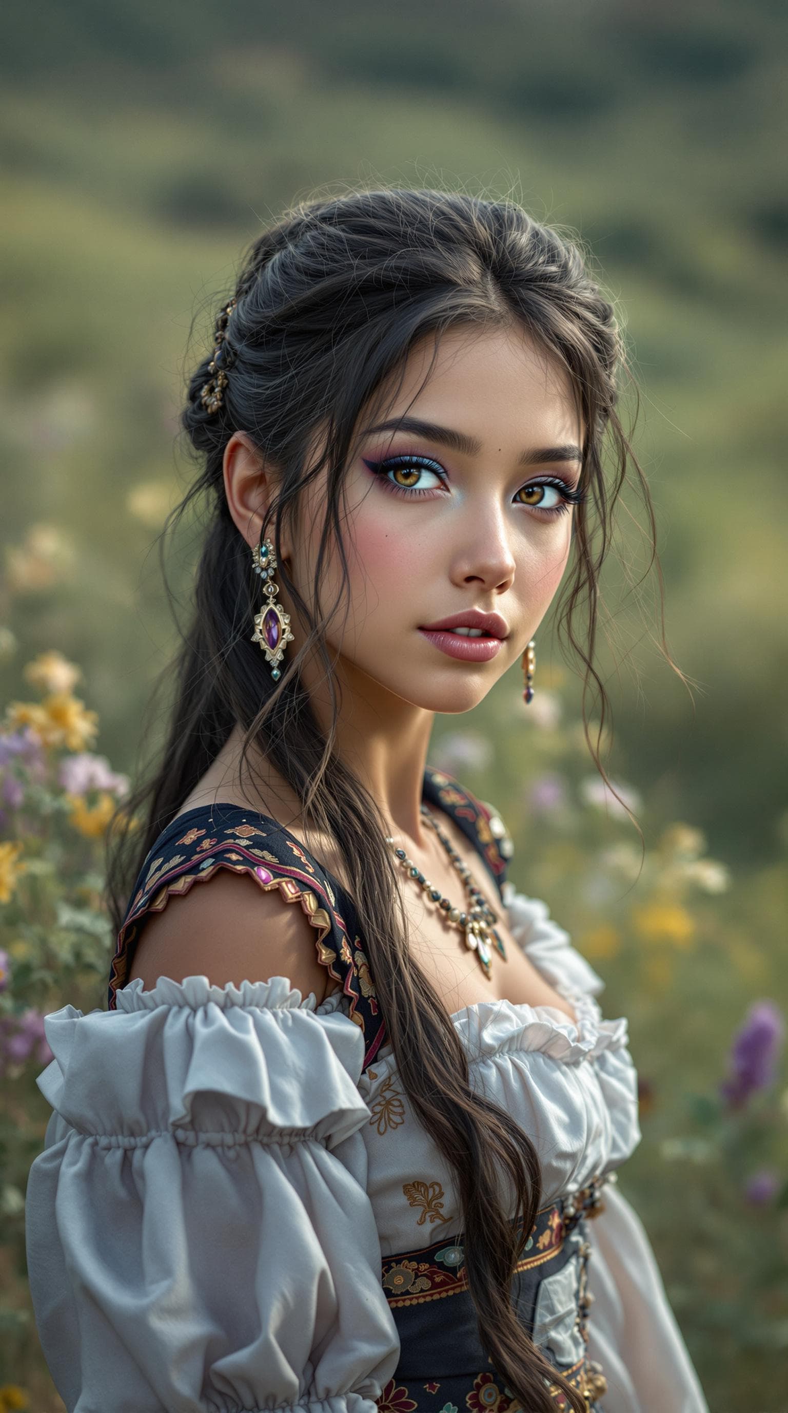 AI generated: a professional photo of a exceptionally of the most beautiful Mexican girl in the world, (age 15), (...