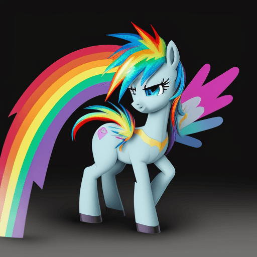 DreamShaper prompt: rainbow dash