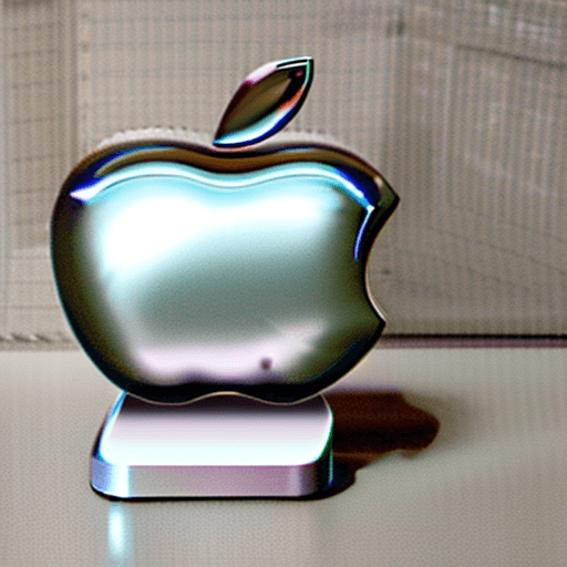 AI generated: Design an silver mobile stand that looks like Apple built 
