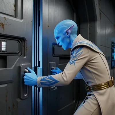 AI generated video: Create a Sci-fi scene.

Create a Sci-fi scene.

He forces the doors to slide apart. Looking inside t...