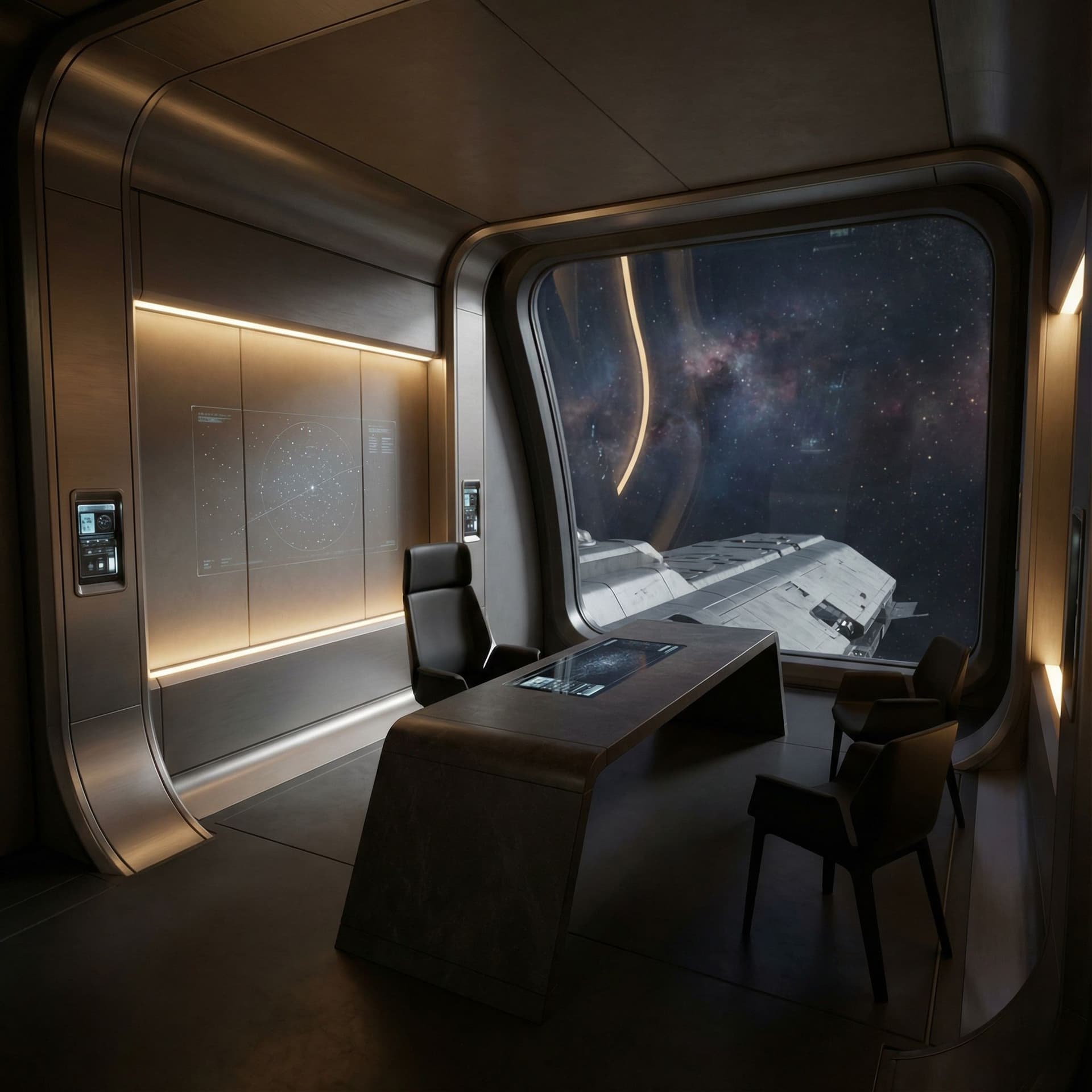 AI generated: Use Reference Images to imagine, 
Prompt — The Warden’s Sanctum (High Warden Command Space)

Here is...