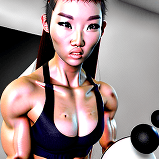 AI generated: Hyper realistic beautiful koreen gym girl  , beautiful face