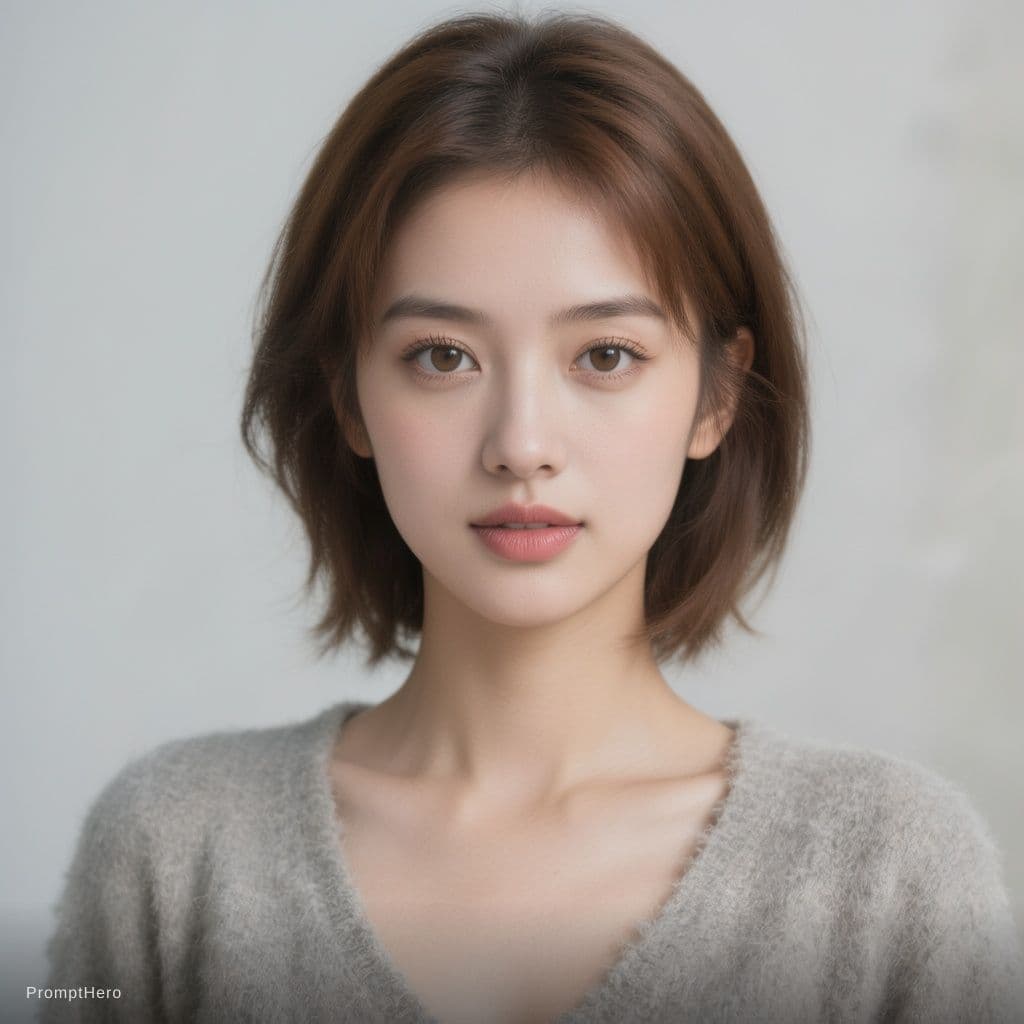 AI generated: 成4K人物写真，怼脸直拍清纯美女！

中近景人物特写也能撑住4K，单张图约10m
眼神、皮肤、发丝、脸部细节、衣料纹理生成到位！