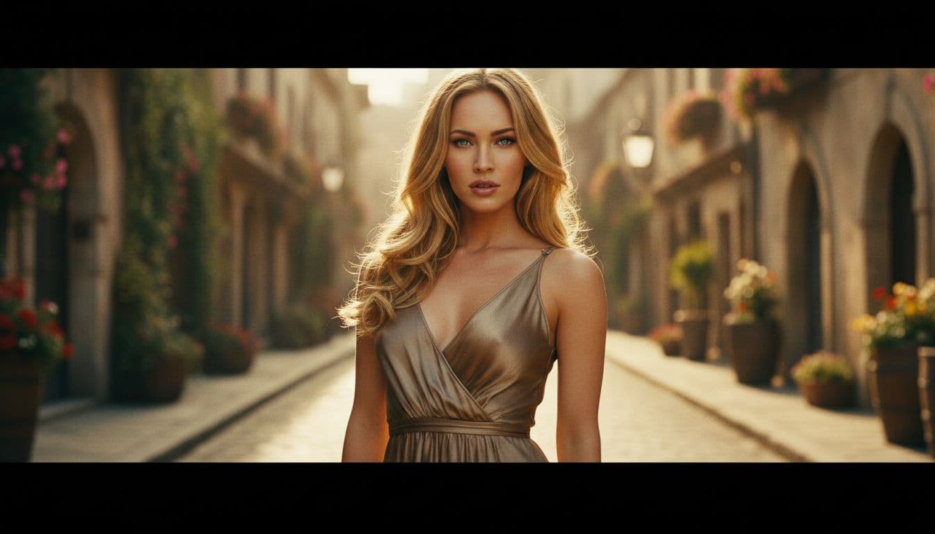 AI generated: prompt:
a stunning 22-year-old woman, 1.70m tall, with facial features similar to Megan Fox but blo...