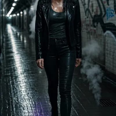 AI generated video: Video super realistico, 6 secondi, formato 9:16 verticale, 4K HDR. Una giovane donna dai capelli ner...