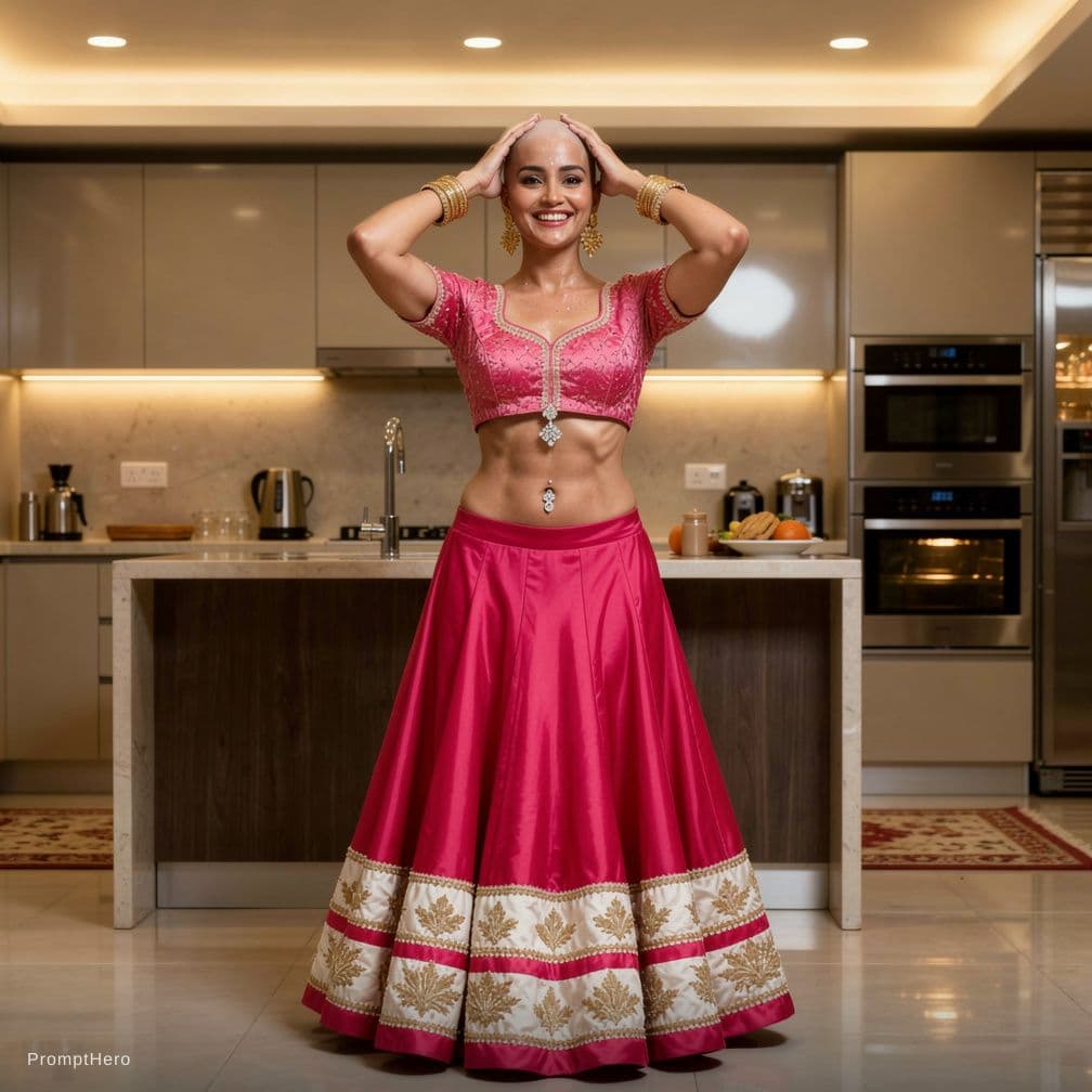 AI generated: Use the women in image,full body view from head to toe,no cropping whatsoever,confident standing pos...