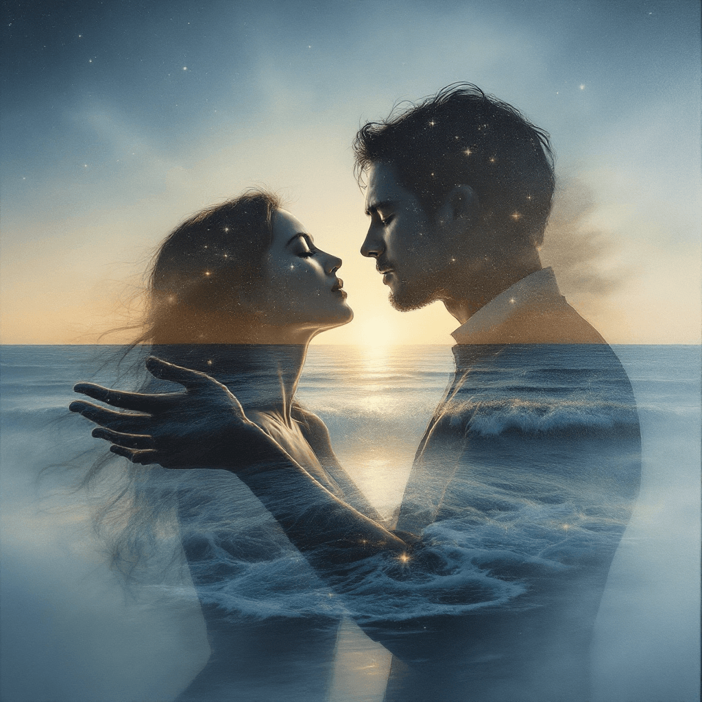 AI generated: 
An award-winning double exposure oil painting masterpiece inspired by the timeless emotion of Uncha...