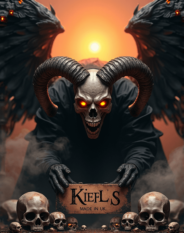 AI generated: hyper-realism, full focus, perfect focus, A dark, gothic-style digital artwork featuring a sinister-...
