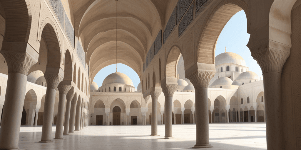 AI generated: Umayyad Mosque

