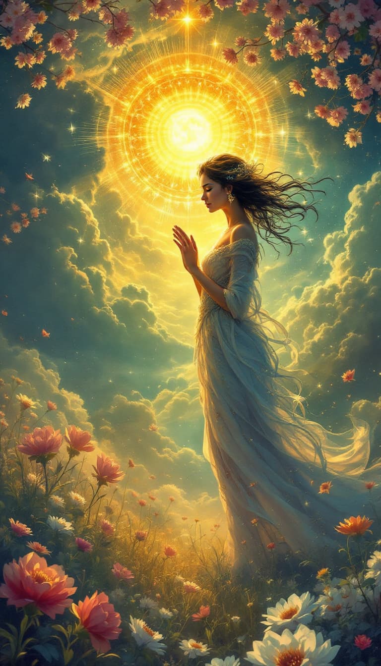 AI generated: In the celestial realm of Elysium, there dwells an Apsara named Nila, whose radiance rivals the moon...