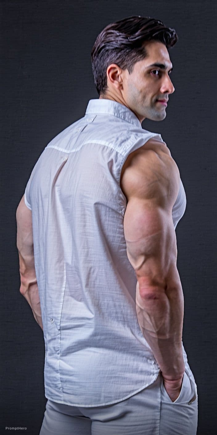 AI generated: 18+ mature lifting up shirt 

